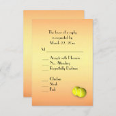 テニスの夕焼け  メニュー選択のご返事 出欠カード (正面/裏面)