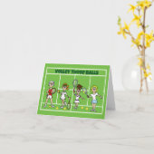 テニスの女性選手グリーティングカード カード (黄色い花)