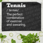 テニスの定義エクササイズと宣誓 キッチンタオル (折り畳み)