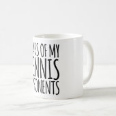 テニスの対戦相手の涙 コーヒーマグカップ (正面右)