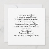 テニスの少年の誕生日 セーブザデート (裏面)