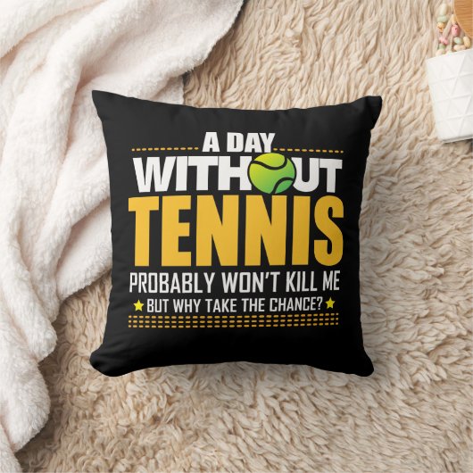 テニスの恋人のギフトのアイディア-テニスの発言 クッション (ブランケット)