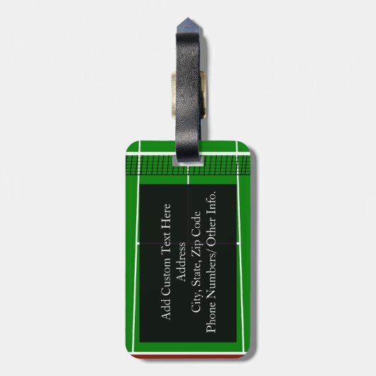 テニスの愛が痛おもしろいい ラゲッジタグ (裏面縦)