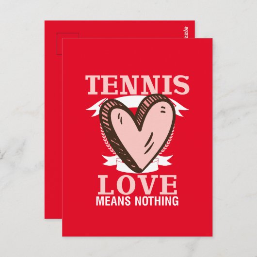 テニスの愛はバレンタインデーには何の意味も持たない ポストカード (正面/裏面)