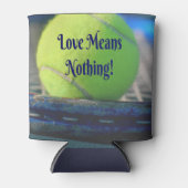 テニスの愛は何も意味しない！やる気を起こさせるおもしろい 缶クーラー (正面)