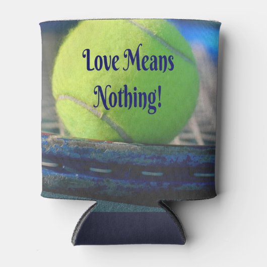 テニスの愛は何も意味しない!やる気を起こさせるおもしろい 缶クーラー (正面)