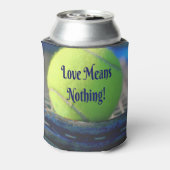 テニスの愛は何も意味しない！やる気を起こさせるおもしろい 缶クーラー (缶裏面)