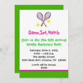 テニスの招待状 招待状 (正面/裏面)