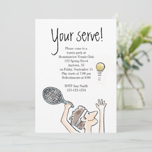 テニスの招待 招待状 (スタンド正面)