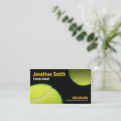 テニスの指示のためにコーチするテニス 名刺 (スタンド正面)