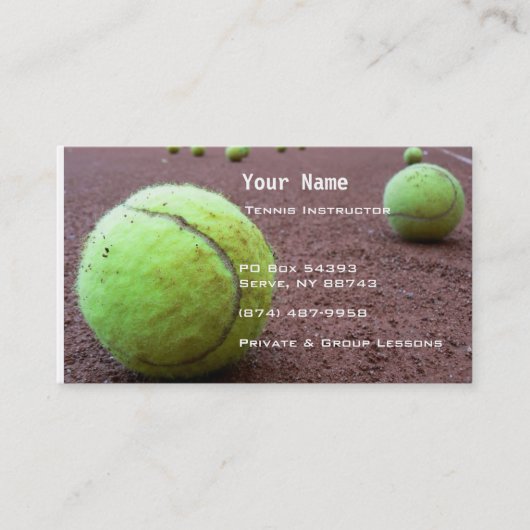 テニスの指示 名刺 (正面)