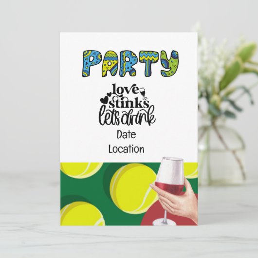 テニスの支払人バレンタインデワイン愛好家 招待状 (スタンド正面)