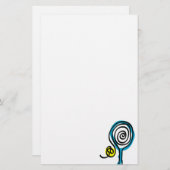 テニスの文房具の紙 便箋 (正面/裏面)