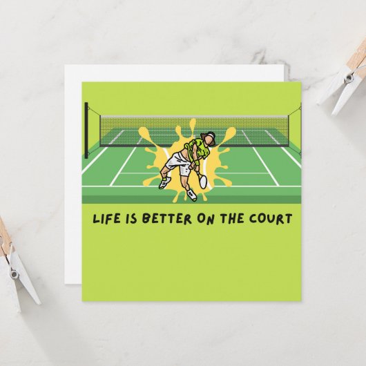 テニスの方がコートの方が上手 カード (正面/裏面インサイチュ)