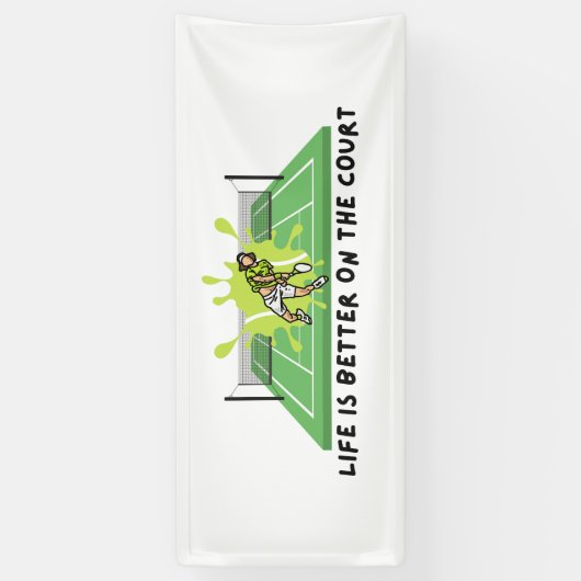 テニスの方がコートの方が上手 横断幕 (縦)