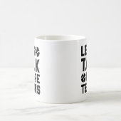 テニスの方が話が少ない コーヒーマグカップ (中央)