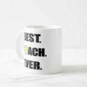 テニスの最も最高のなコーチ コーヒーマグカップ (正面左)