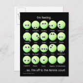 テニスの気分のポスター ポストカード (正面/裏面)