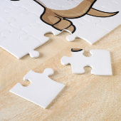 テニスの犬とテニスラケット&キャップ ジグソーパズル (側面)