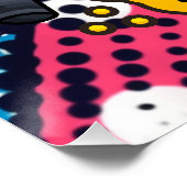 テニスの生活は抽象芸術に関してコートの方が良い ポスター (コーナー)