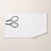 テニスの生活は白黒のコートの方が良い ハンドタオル (ハンドタオル)