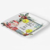 テニスの生活は裁判所のクリスマスパーティーの上で良い ペーパープレート (傾斜あり)