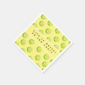 テニスの生活は黄色の方がコートの方が良い スタンダードカクテルナプキン (角)