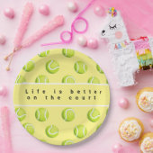 テニスの生活は黄色の方がコートの方が良い    ペーパープレート (パーティー)