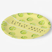 テニスの生活は黄色の方がコートの方が良い    ペーパープレート (アングル)