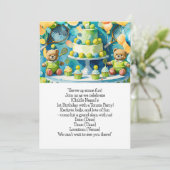 テニスの男の子1歳誕生日 招待状 (スタンド正面)