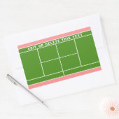 テニスの矩形シール 長方形シール (封筒)