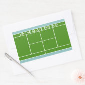 テニスの矩形シール 長方形シール (封筒)