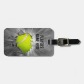 テニスの破パーソナライズされたれたラゲッジタグ ラゲッジタグ (正面横)