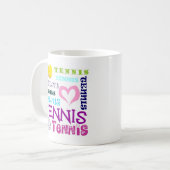 テニスの繰り返すこと コーヒーマグカップ (正面左)