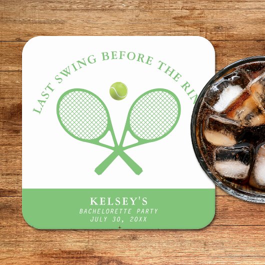 テニスの花嫁 ラストスイングビフォーザリング スクエアペーパーコースター