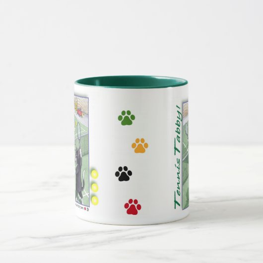テニスの虎猫猫芽及びトニーのマグ マグカップ (中央)
