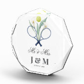 テニスの記念品 新婚ギフト 花嫁 花婿  フォトブロック (右)