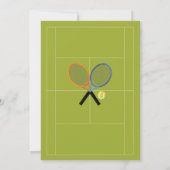 テニスの誕生会は球ラケット裁判所を遊ばします 招待状 (裏面)