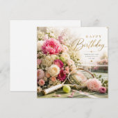 テニスの誕生日と花 (正面/裏面)