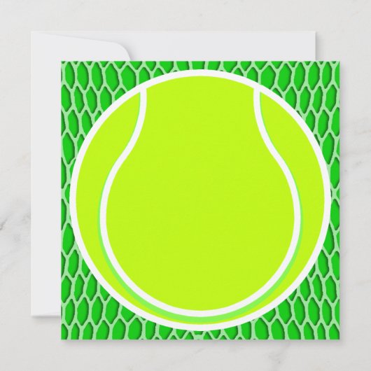 テニスの誕生日のパーティの招待状 招待状 (裏面)