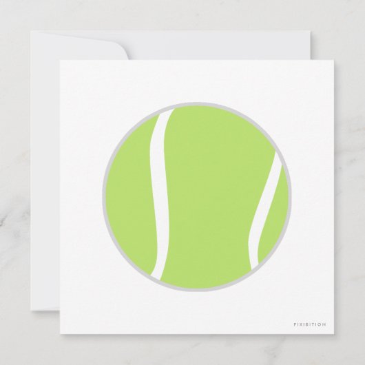 テニスの誕生日のパーティの招待状 招待状 (裏面)