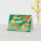 テニスの誕生日カードデザイン カード (黄色い花)