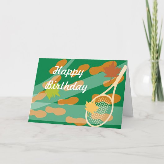 テニスの誕生日カードデザイン カード (正面)