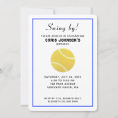 テニスの誕生日パーティー招待状 招待状 (正面)