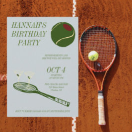 テニスの誕生日パーティー 招待状