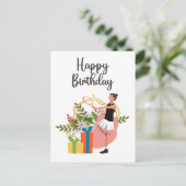 テニスの誕生日プレゼント選手用 ポストカード (スタンド正面)