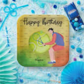 テニスの誕生日 ペーパープレート (パーティー)
