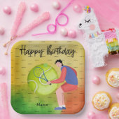 テニスの誕生日 ペーパープレート (パーティー)