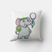 テニスの象とテニスラケット クッション (裏面)