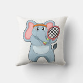 テニスの象とテニスラケット クッション (裏面)